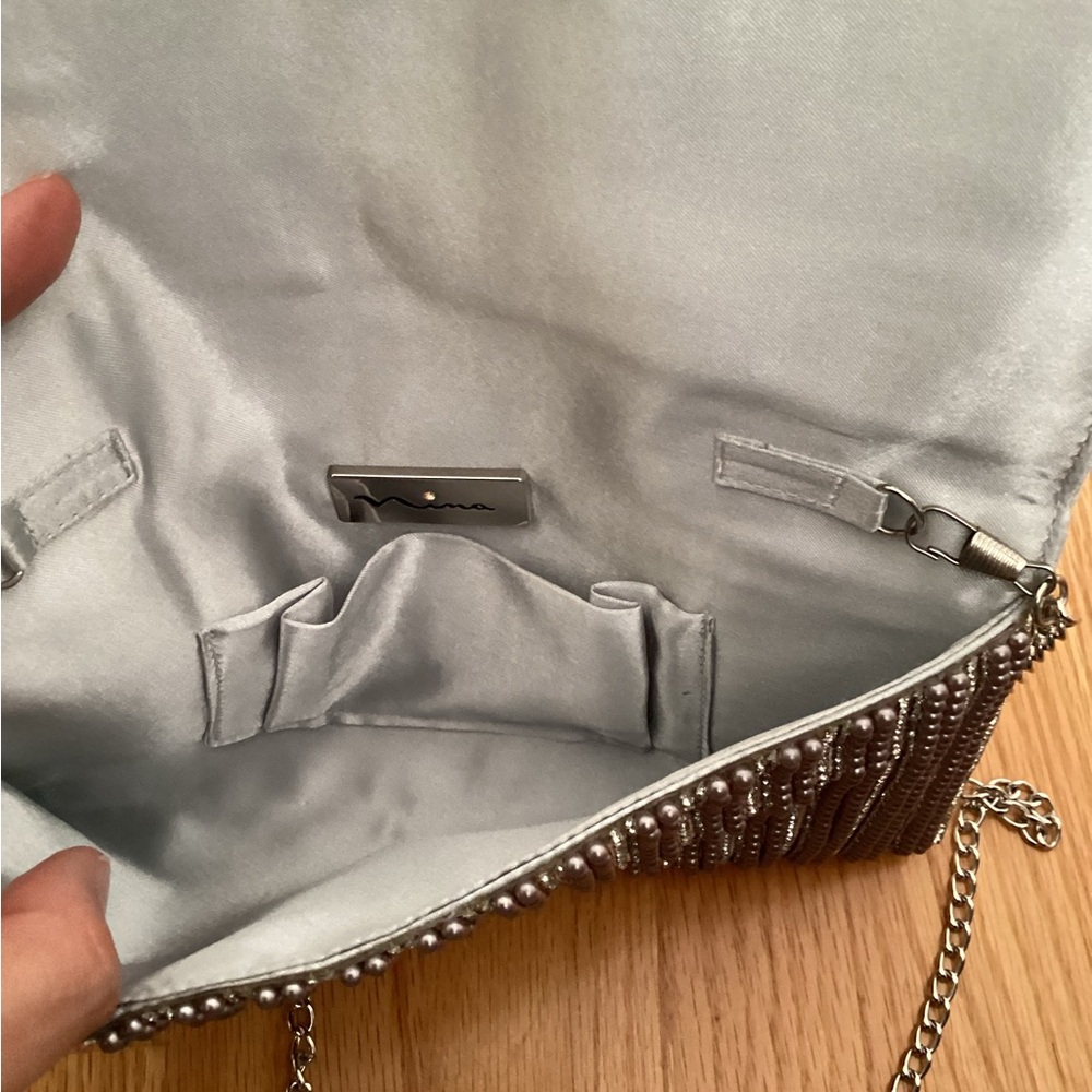 Nina Kimora-P Allover Imitation Pearl and Crystal Envelope Clutch - Picture 4 of 5